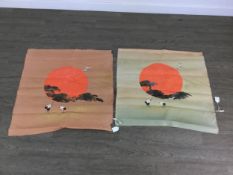 TWO JAPANESE SILK PANELS2