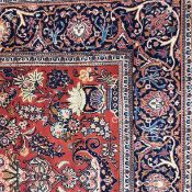 KASHAN PART SILK RUG2 LATE 19TH/EARLY 20TH CENTURY