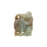 CHINESE JADE CARVING2 20TH CENTURY