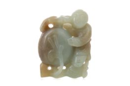 CHINESE JADE CARVING2 20TH CENTURY