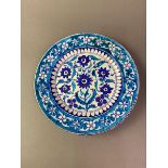 ISLAMIC POTTERY PLATE2 20TH CENTURY