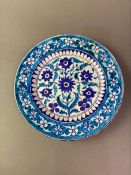 ISLAMIC POTTERY PLATE2 20TH CENTURY