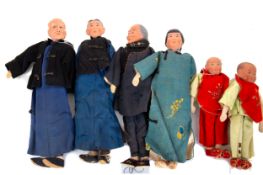 GROUP OF SIX CHINESE DOLLS2 EARLY 20TH CENTURY