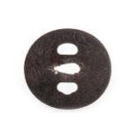 JAPANESE IRON TSUBA, EDO PERIOD