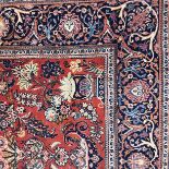 KASHAN PART SILK RUG, LATE 19TH/EARLY 20TH CENTURY