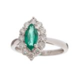 EMERALD AND DIAMOND RING