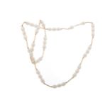 PEARL NECKLACE AND BRACELET SET