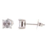 PAIR OF CUBIC ZIRCONIA STUD EARRINGS