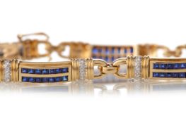 SAPPHIRE AND DIAMOND BRACELET CERTIFICATED