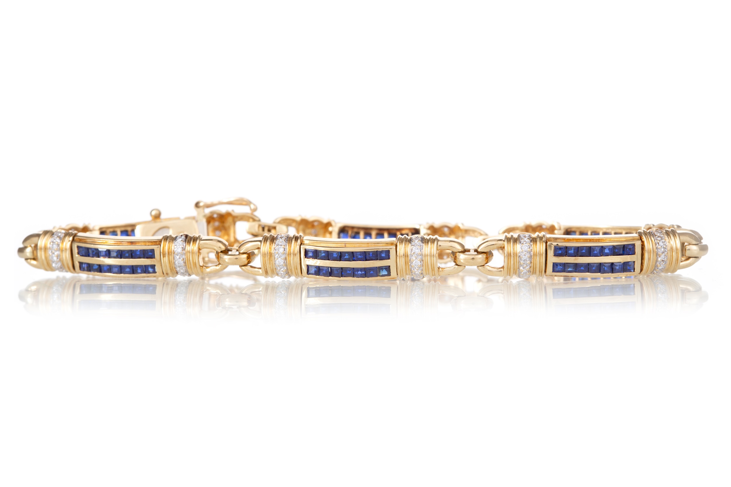 SAPPHIRE AND DIAMOND BRACELET CERTIFICATED - Image 2 of 2