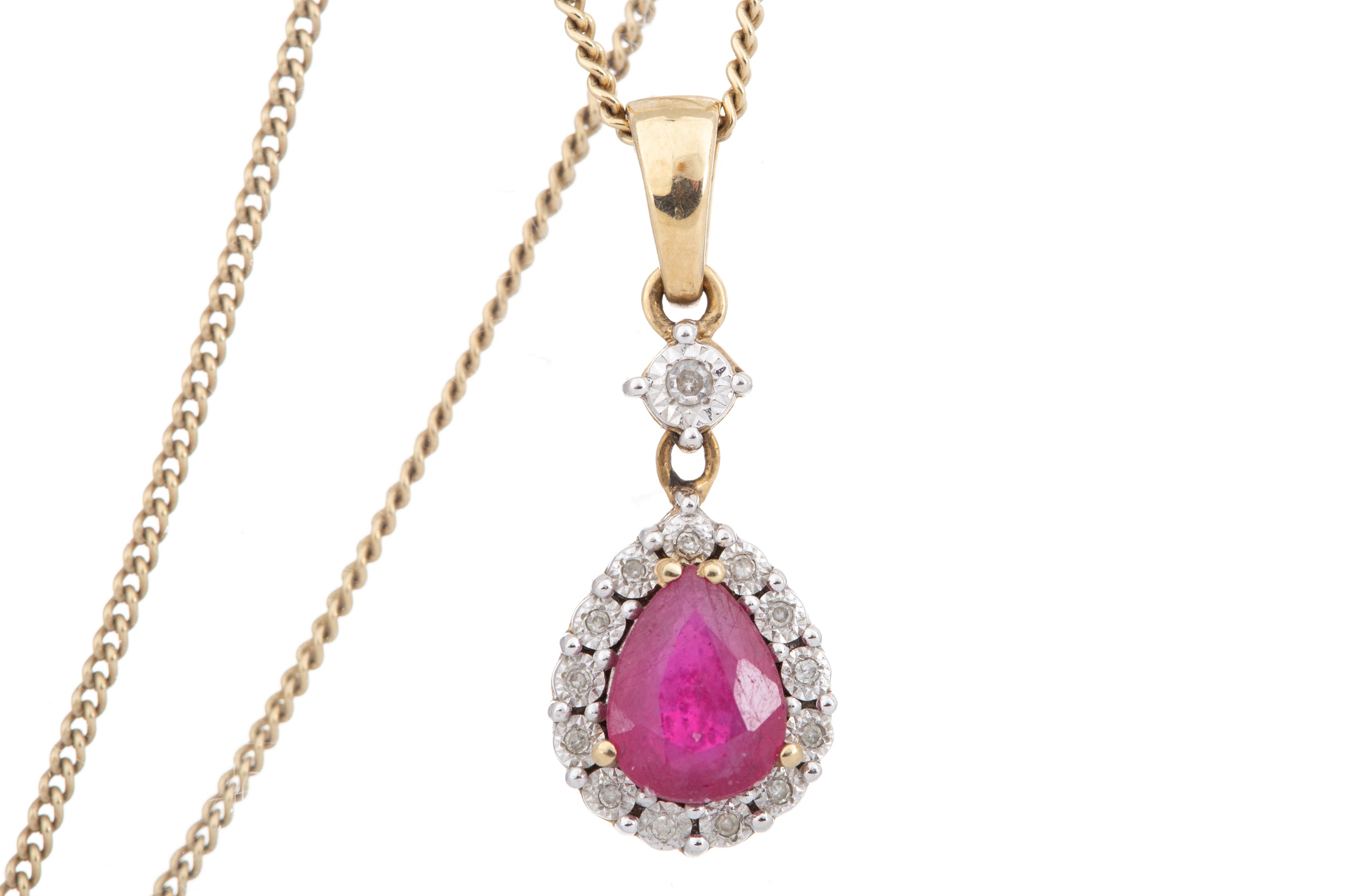 RUBY AND DIAMOND PENDANT