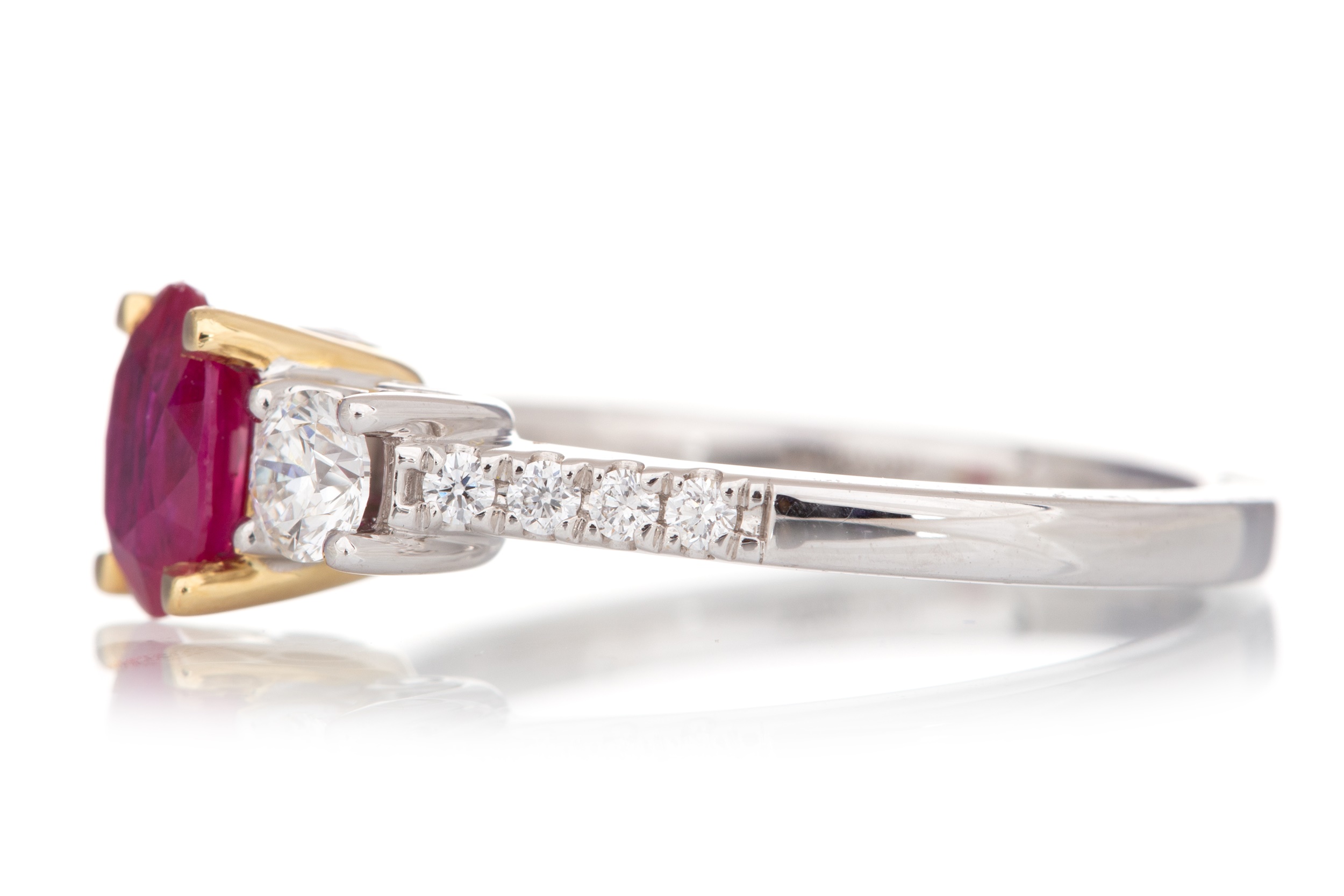 RUBY AND DIAMOND RING - Image 2 of 2