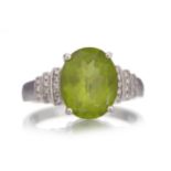 PERIDOT AND DIAMOND RING