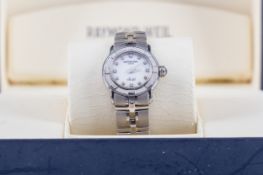 RAYMOND WEIL LADY'S RAYMOND WEIL PARSIFAL STAINLESS STEEL QUARTZ WRIST WATCH