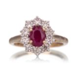 RUBY AND DIAMOND RING