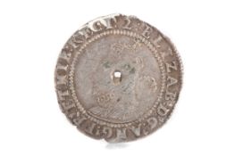 ELIZABETH I HAMMERED COIN 1602