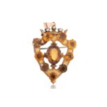 IMPRESSIVE SCOTTISH CITRINE BROOCH