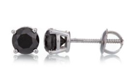 BLACK MOISSANITE STUD EARRINGS