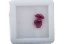 **TWO UNMOUNTED RUBIES