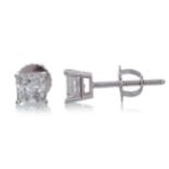 PAIR OF DIAMOND STUD EARRINGS