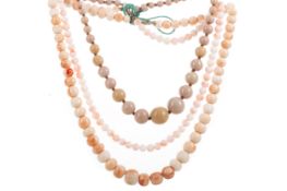 THREE CORAL NECKLACES