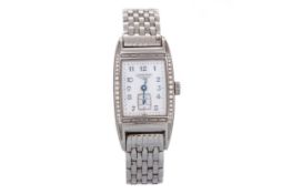 LONGINES BELLEARTI STAINLESS STEEL DIAMOND SET QUARTZ WRIST WATCH