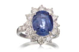 SAPPHIRE AND DIAMOND RING