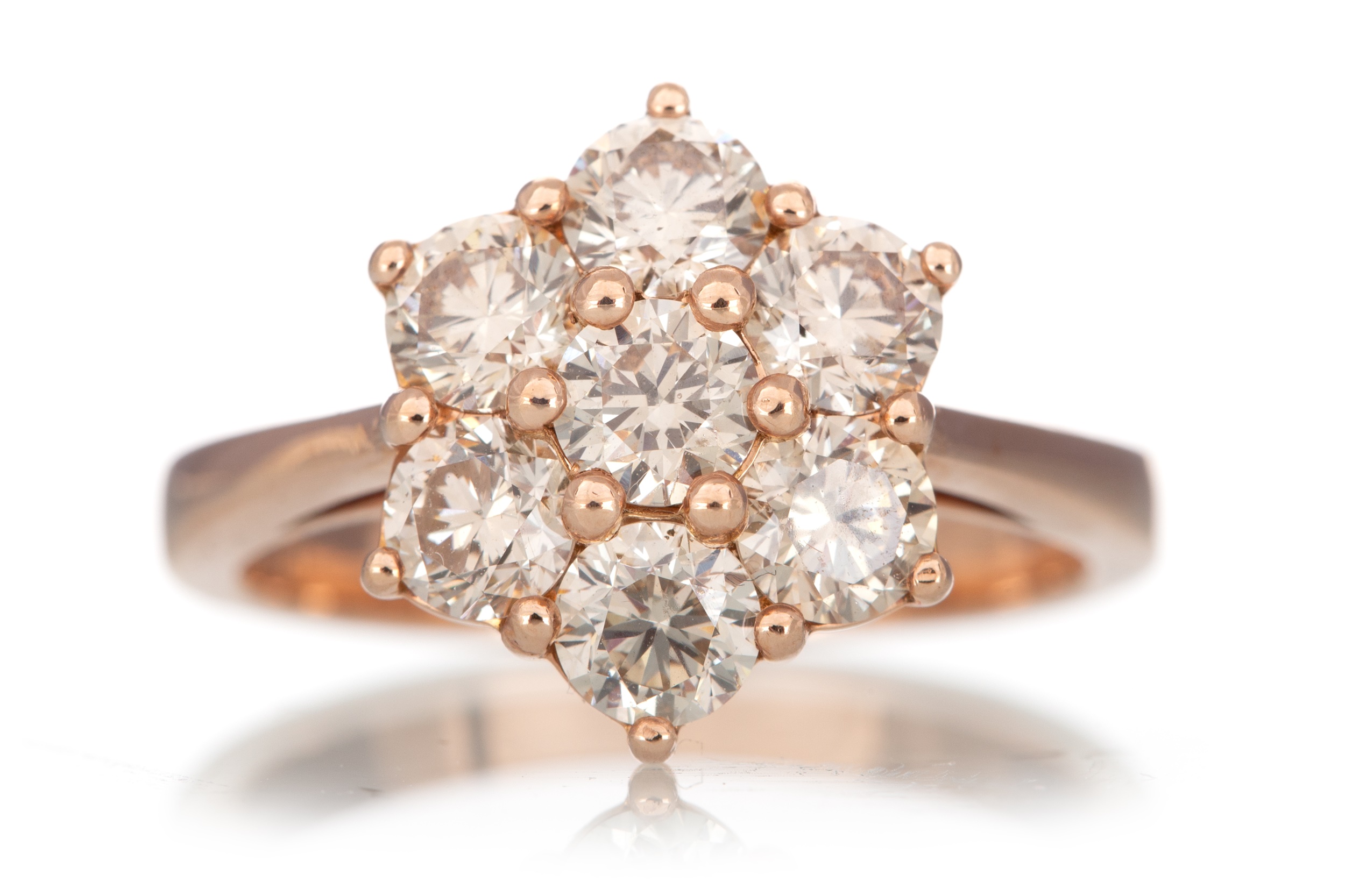 CERTIFICATED DIAMOND CLUSTER RING