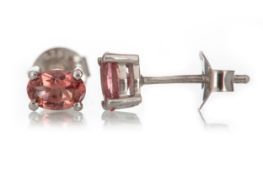 PAIR OF PINK TOURMALINE STUD EARRINGS