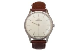 JAEGER LE COULTRE, STAINLESS STEEL MANUAL WIND WRIST WATCH,