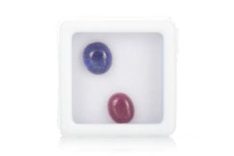 **TWO UNMOUNTED GEMSTONES,