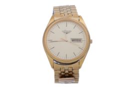 LONGINES, GOLD PLATED QUARTZ WRIST WATCH,