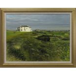 PRESTWICK ST NICHOLAS GOLF COURSE, AYRSHIRE, AN OIL BY CRAIG CAMPBELL