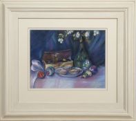 STILL LIFE WITH MINCE PIES, A PASTEL BY MARY BATCHELOR