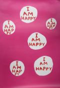 I AM HAPPY, A LIMITED EDITION LITHOGRAPH BY DAVID SHRIGLEY