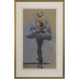 DARCEY BUSSELL, BALLERINA, A PASTEL PORTRAIT BY GERALD WOOLLEY