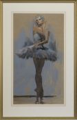 DARCEY BUSSELL, BALLERINA, A PASTEL PORTRAIT BY GERALD WOOLLEY