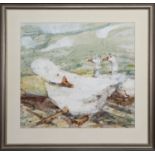 GEESE, A MIXED MEDIA BY IRENE THOMSON