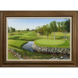 THE RYDER CUP, 2008, VALHALLA 13TH, AN OIL BY GRAEME BAXTER