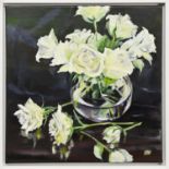 * HELEN MCDONALD MATHIE, WHITE ROSES IN VASE