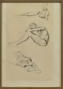 * ROBERT MACBRYDE (SCOTTISH 1913 - 1966), THREE MALE STUDIES