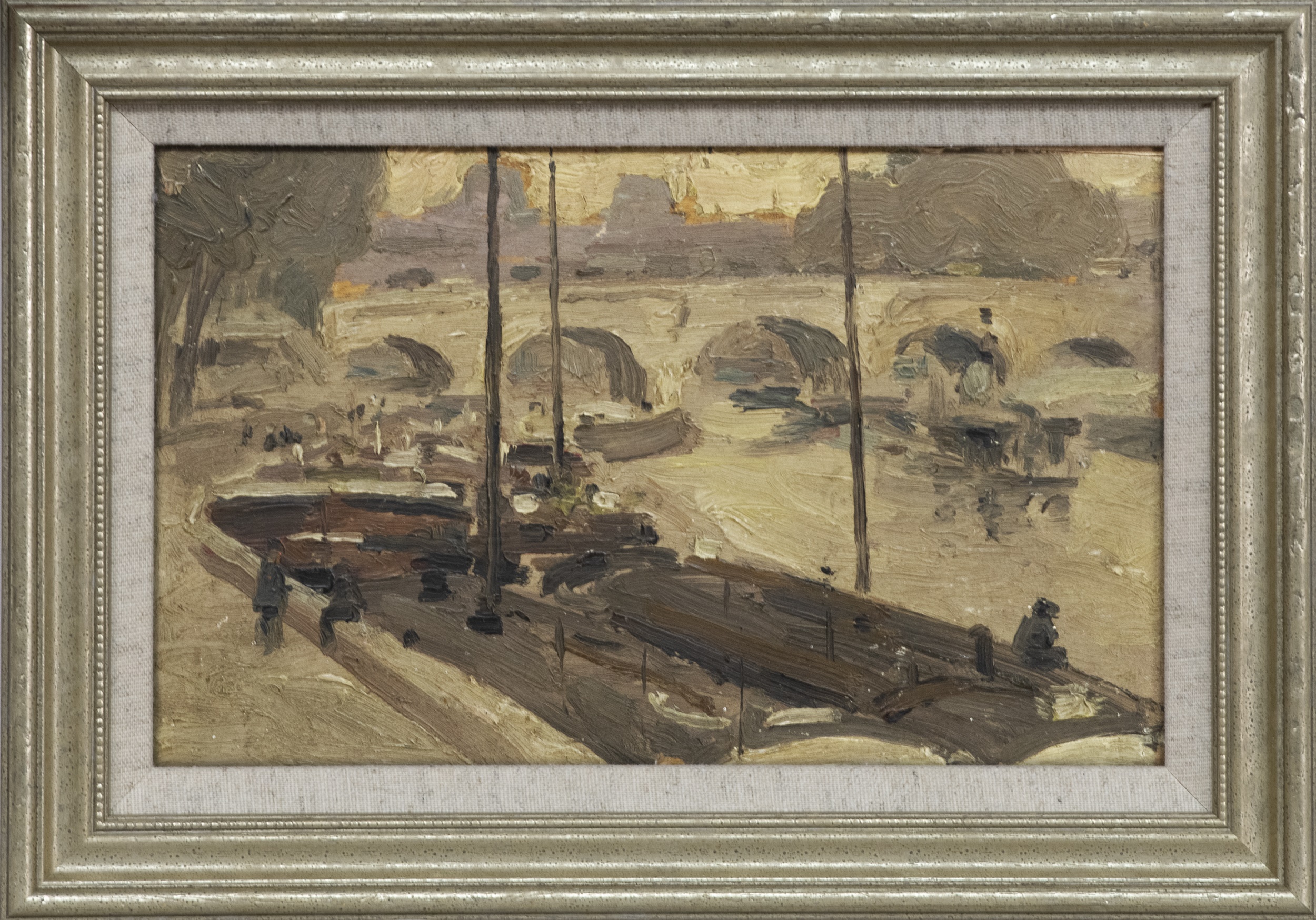 ON THE SEINE PARIS, VIEW OF THE PONT NEUF, AN OIL BY ALEXANDER JAMIESON