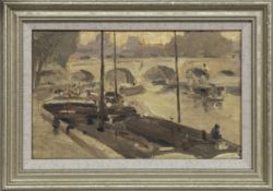 ON THE SEINE PARIS, VIEW OF THE PONT NEUF, AN OIL BY ALEXANDER JAMIESON