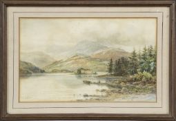 LOCH AN EILEIN, KINROSS, A WATERCOLOUR BY M CRAUSE