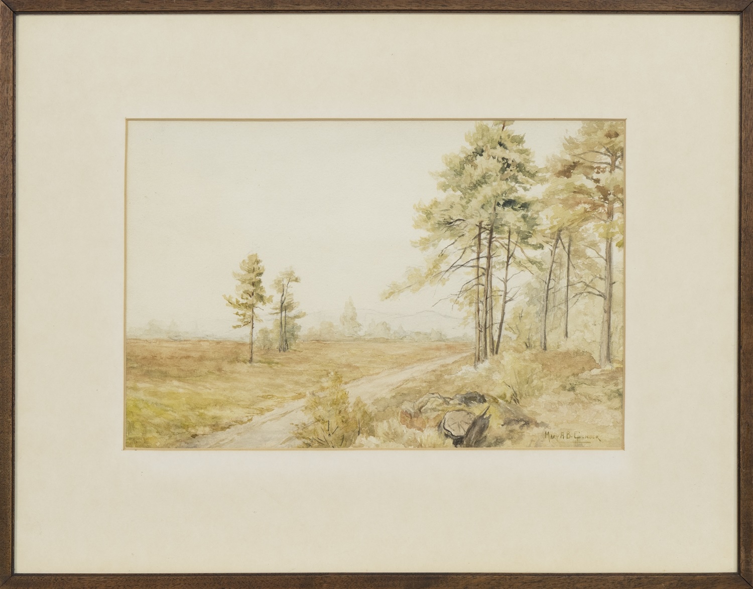 THE MOOR ROAD, A WATERCOLOUR BY MARY A B GILMOUR