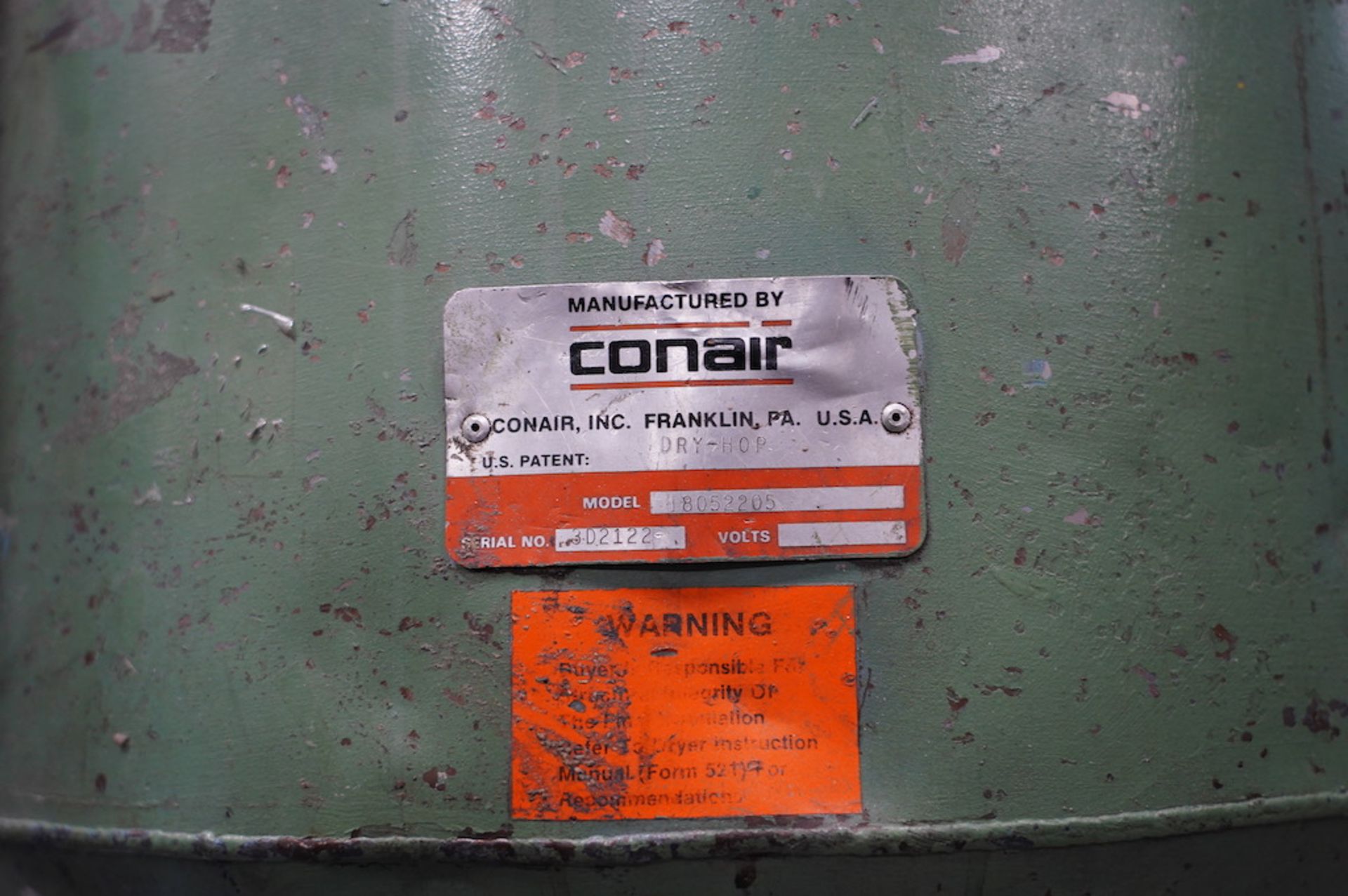 Conair/Franklin 18052205 Drying Hopper with Novatec Loader - Image 3 of 7