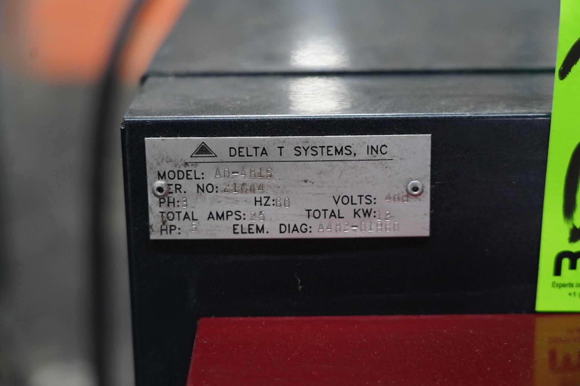 Delta T Systems 12kw Heater, 5 HP Pump Thermolator - Image 3 of 3