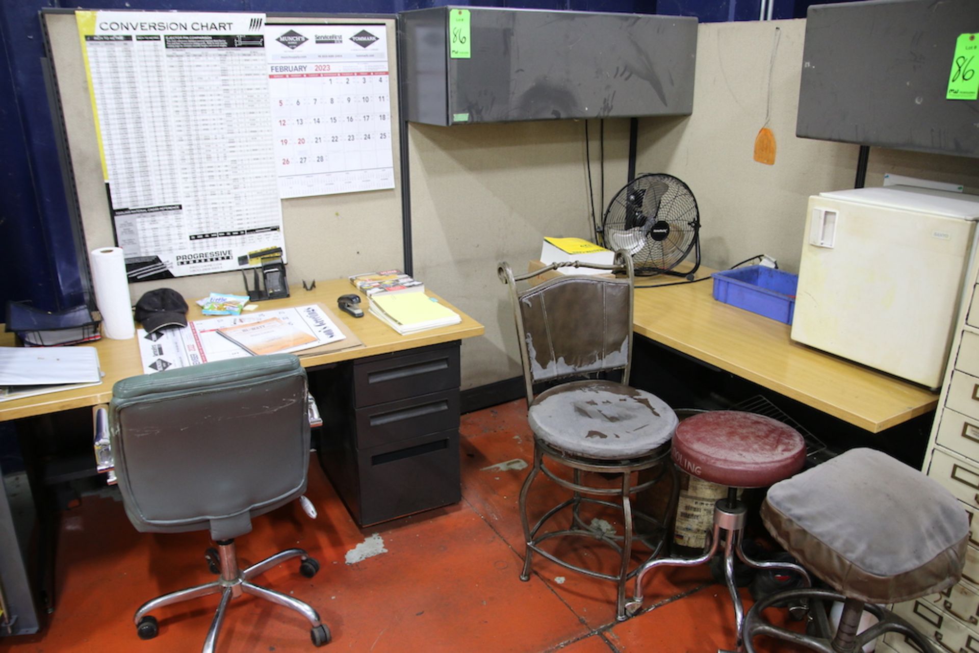 (5) 2-Door Steel Cabinets, Work Station, 2 Desks and 3 Drawer Filing Cabinet - Image 2 of 7
