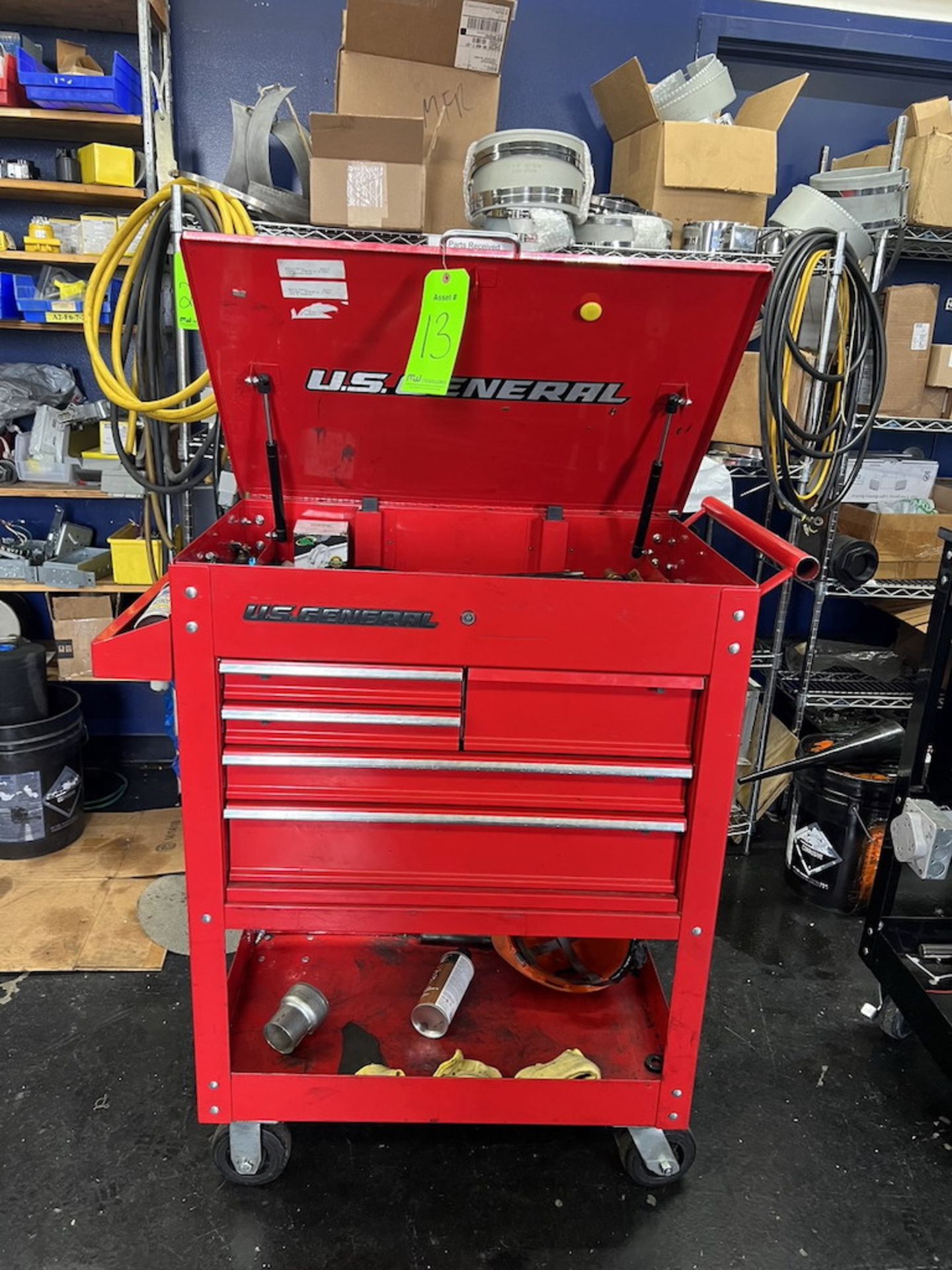 5-Drawer Mechanic's Cart, with Assorted Hand Tools