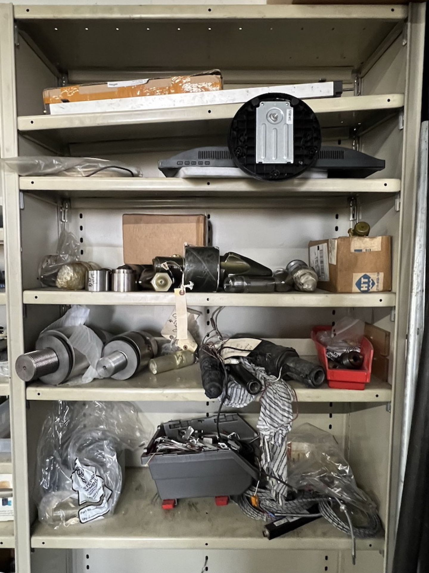 (1) Lot of (4) Sectional Storage Racks, with Wire Spools, Switches, Mertek Motors etc. - Image 15 of 16